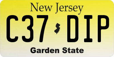 NJ license plate C37DIP