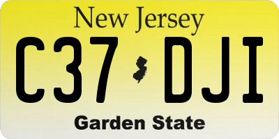 NJ license plate C37DJI