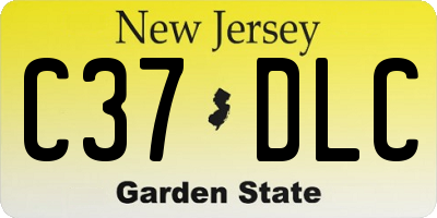 NJ license plate C37DLC