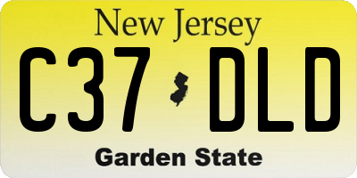 NJ license plate C37DLD