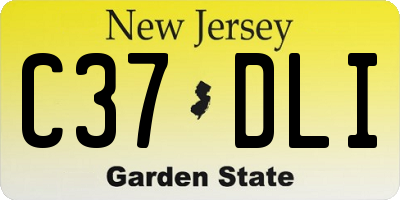NJ license plate C37DLI