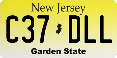 NJ license plate C37DLL