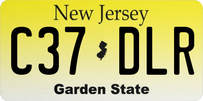 NJ license plate C37DLR