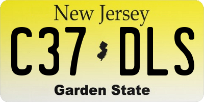 NJ license plate C37DLS