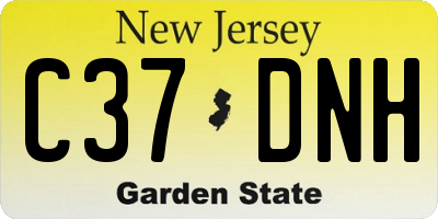 NJ license plate C37DNH
