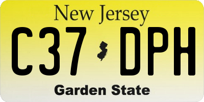 NJ license plate C37DPH