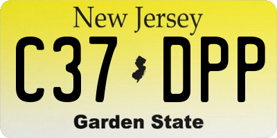 NJ license plate C37DPP