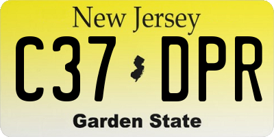 NJ license plate C37DPR