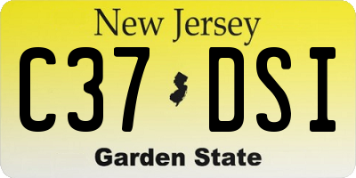 NJ license plate C37DSI