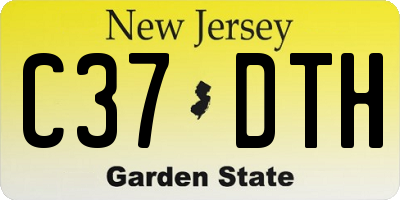 NJ license plate C37DTH