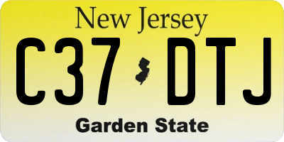 NJ license plate C37DTJ