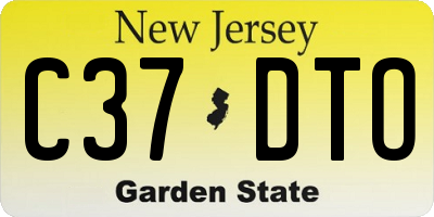 NJ license plate C37DTO