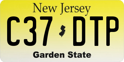 NJ license plate C37DTP