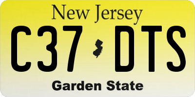 NJ license plate C37DTS