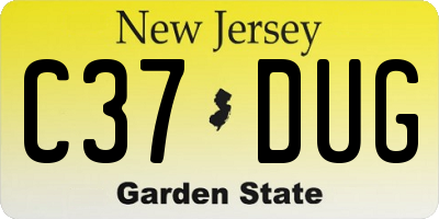 NJ license plate C37DUG