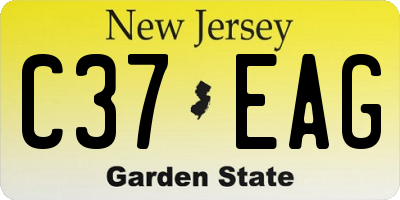 NJ license plate C37EAG