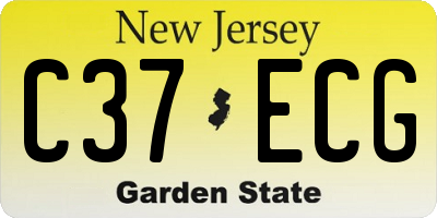 NJ license plate C37ECG