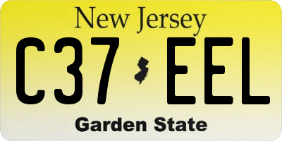 NJ license plate C37EEL