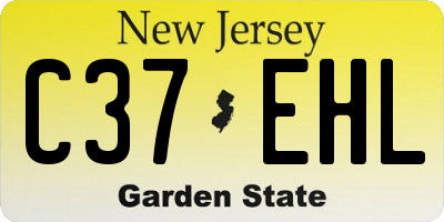 NJ license plate C37EHL
