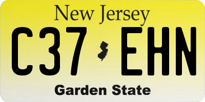 NJ license plate C37EHN