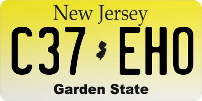 NJ license plate C37EHO