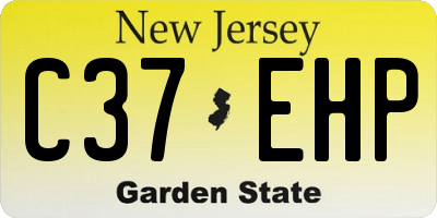NJ license plate C37EHP
