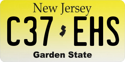 NJ license plate C37EHS