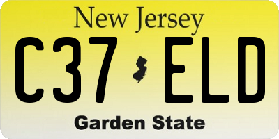 NJ license plate C37ELD