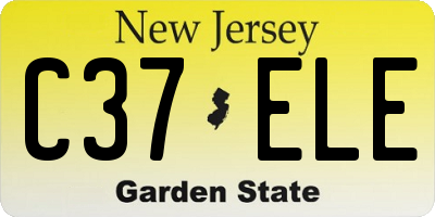 NJ license plate C37ELE