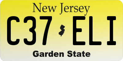 NJ license plate C37ELI