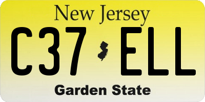 NJ license plate C37ELL