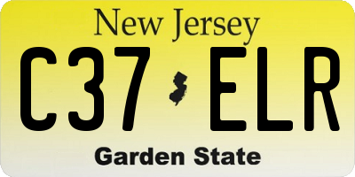 NJ license plate C37ELR