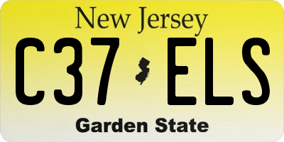 NJ license plate C37ELS