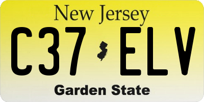 NJ license plate C37ELV