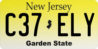 NJ license plate C37ELY