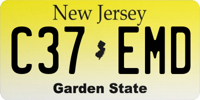 NJ license plate C37EMD