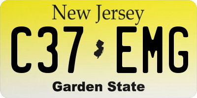NJ license plate C37EMG