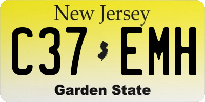NJ license plate C37EMH