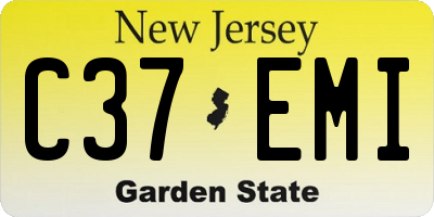 NJ license plate C37EMI