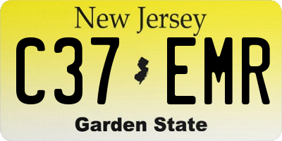 NJ license plate C37EMR