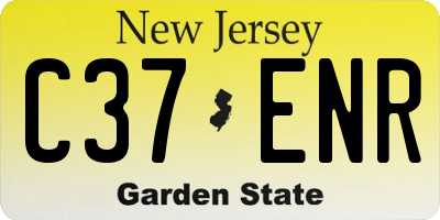 NJ license plate C37ENR