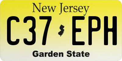 NJ license plate C37EPH