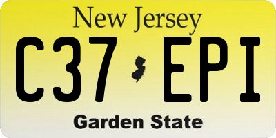 NJ license plate C37EPI