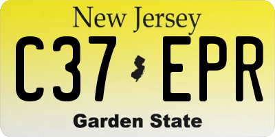 NJ license plate C37EPR