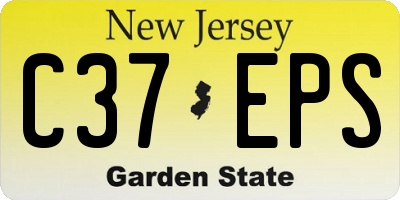 NJ license plate C37EPS