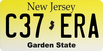 NJ license plate C37ERA