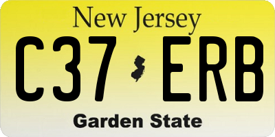 NJ license plate C37ERB