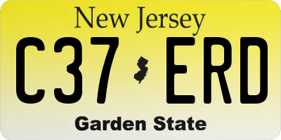 NJ license plate C37ERD