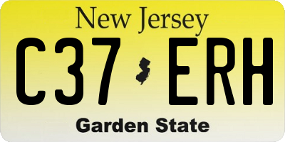 NJ license plate C37ERH