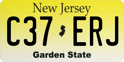 NJ license plate C37ERJ